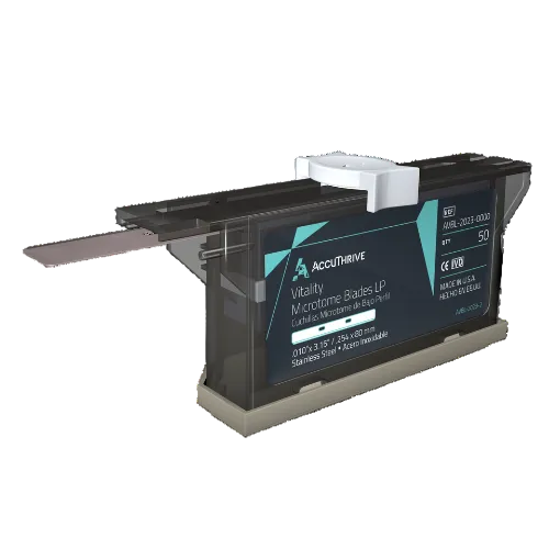 AccuTec AccuThrive Vitality LP Disposable Microtome Blades, with Microcoat - Pack of 50