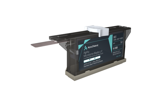 AccuTec AccuThrive Agility LP Disposable Microtome Blades, with Microcoat - Pack of 50